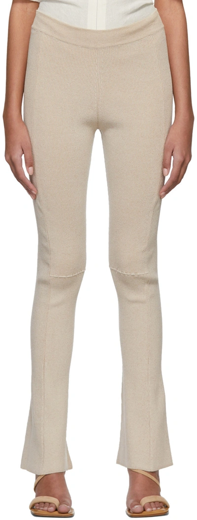 JACQUEMUS BEIGE 'LE PANTALON BAUNHILA' TROUSERS