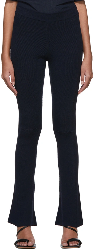 JACQUEMUS NAVY 'LE PANTALON BAUNHILA' TROUSERS