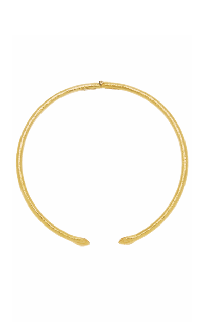 JILL HELLER VINTAGE WOMEN'S VINTAGE LALAOUNIS 22K YELLOW GOLD SNAKE HEAD COLLAR