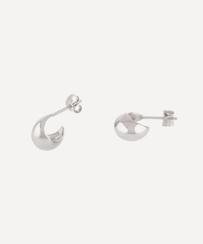 DINNY HALL DINNY HALL SILVER MINI SCOOP HOOP EARRINGS