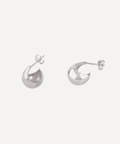 DINNY HALL DINNY HALL SILVER SMALL SCOOP HOOP EARRINGS