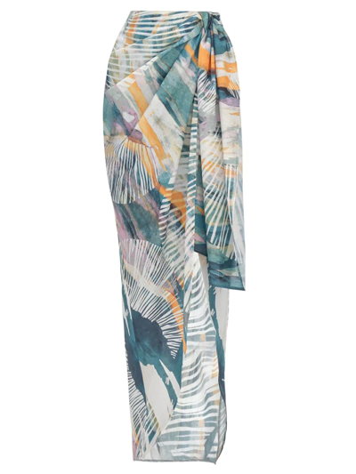 ANDREA IYAMAH WOMEN'S HALIMA WRAP ABSTRACT PRINT MAXI SKIRT