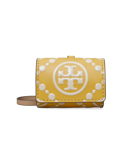 TORY BURCH WOMEN'S T MONOGRAM EMBOSSED LEATHER AIRPODS PRO CASE