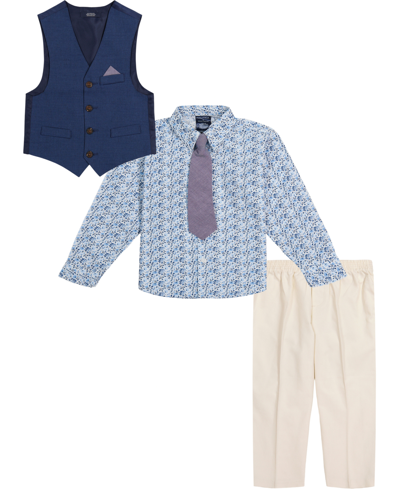 NAUTICA TODDLER BOYS HERRINGBONE TWILL VEST SET, 5 PIECE