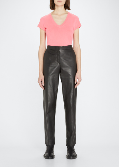 L'AGENCE BECCA V-NECK SHORT-SLEEVE TEE