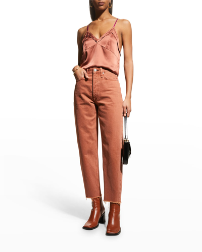 RAG & BONE ALISSA STRAIGHT-LEG COLORED CROPPED JEANS