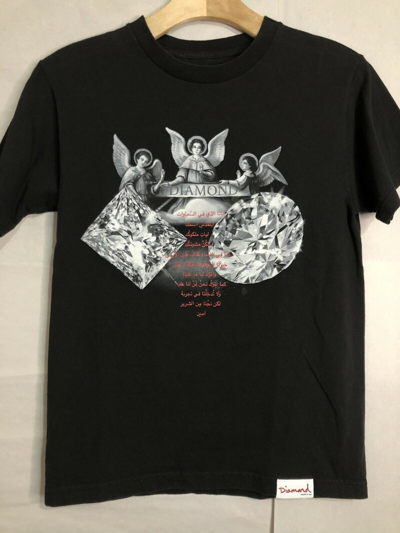 DIAMOND SUPPLY CO. Diamond Supply Co. Arabic Writing Logo Spellout Mens Graphic Black T Shirt Sz S