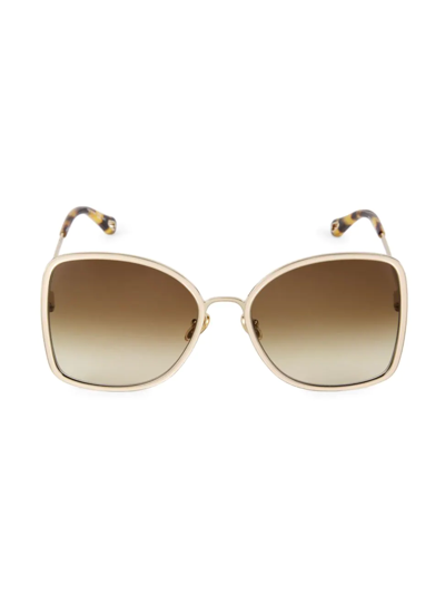 CHLOÉ WOMEN'S VITTO 60MM SQUARE SUNGLASSES