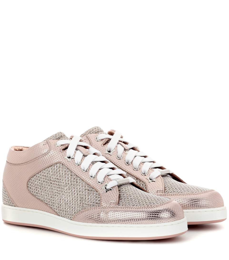 rose gold jimmy choo trainers