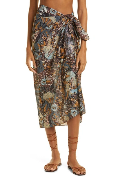 ULLA JOHNSON PAZ FLORAL COVER-UP PAREO