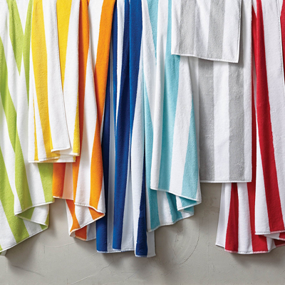 FRONTGATE SET OF 4 CABANA STRIPE POOL & BEACH TOWEL