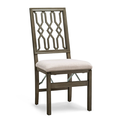 FRONTGATE SET OF 2 LATTICE FOLDING CHAIRS