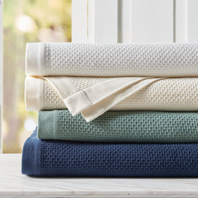 FRONTGATE PIQUE EGYPTIAN COTTON BLANKET