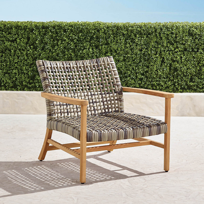 FRONTGATE ISOLA LOUNGE CHAIR IN NATURAL TEAK & DRIFTWOOD WICKER
