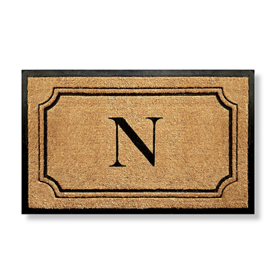 FRONTGATE PEMBROOK MONOGRAMMED COCO DOOR MAT