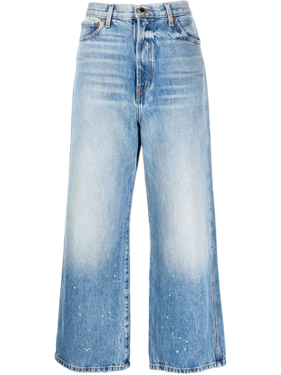 KHAITE THE JORDAN WIDE-LEG ANKLE-LENGTH JEANS