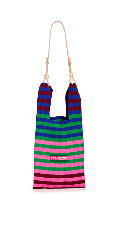LASTFRAME MULTI STRIPE MARKET BAG SMALL