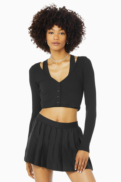 ALO YOGA ALO YOGA WHISPER CROPPED CARDIGAN