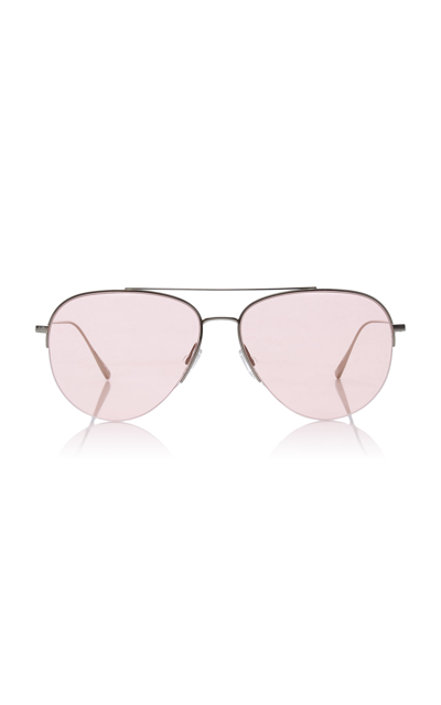 OLIVER PEOPLES WOMEN'S CLEAMONS ROUND-FRAME METAL SUNGLASSES