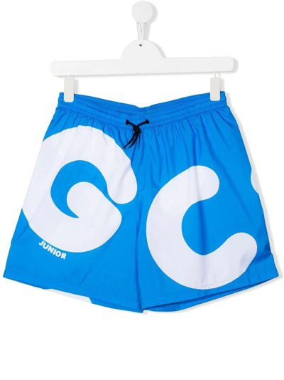 GCDS TEEN LOGO-PRINT SWIM SHORTS