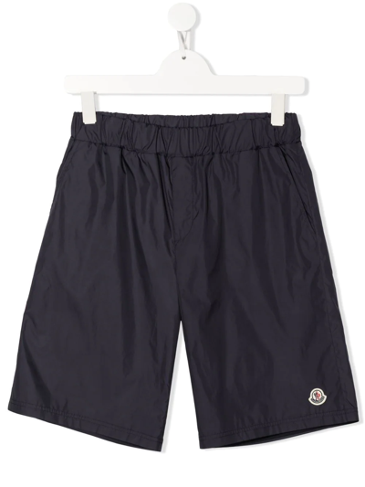 MONCLER LOGO-PATCH TECH SHORTS