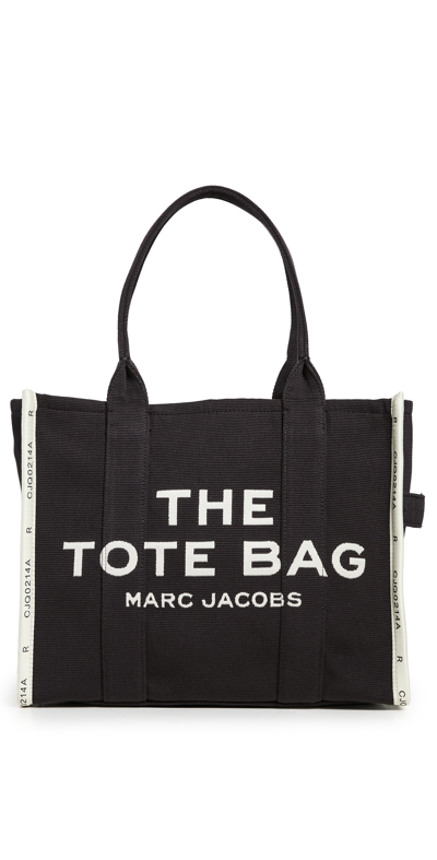 MARC JACOBS THE JACQUARD LARGE TOTE BAG BLACK