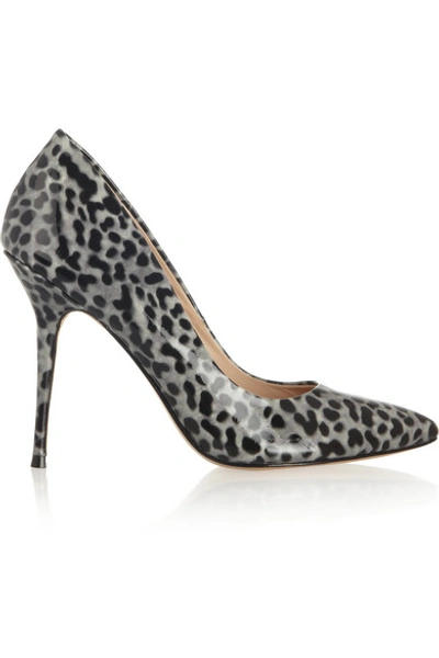 LUCY CHOI LONDON Aster Leopard-Print Patent-Leather Pumps