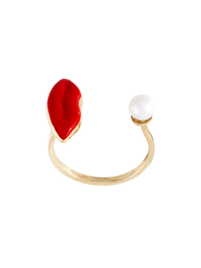 DELFINA DELETTREZ 'LIPS PIERCING' RING