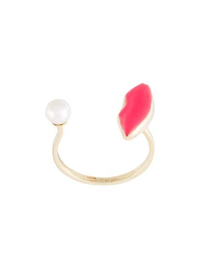 DELFINA DELETTREZ 'LIPS PIERCING' RING