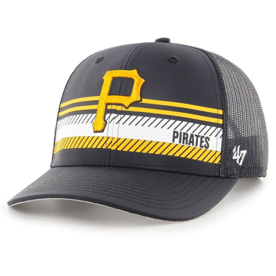 47 BRAND '47 BLACK PITTSBURGH PIRATES CUMBERLAND TRUCKER SNAPBACK HAT