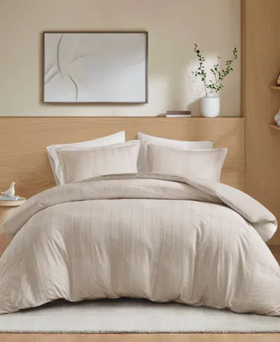 510 DESIGN LOGAN WOVEN STRIPED 3-PC. DUVET COVER SET, FULL