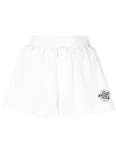 ETRE CECILE TERRY-CLOTH TRACK SHORTS