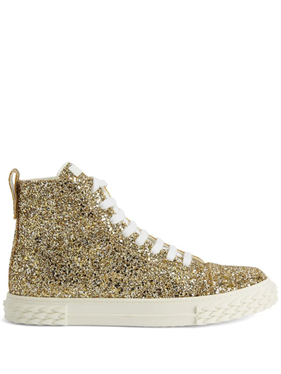 GIUSEPPE ZANOTTI ECOBLABBER GLITTER HIGH-TOP SNEAKERS