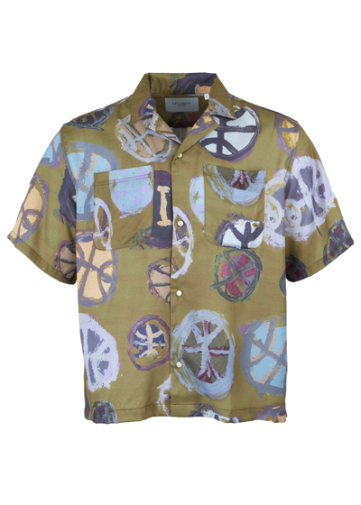 LES DEUX MENS KABANGU AOP TENCEL SHIRT IN