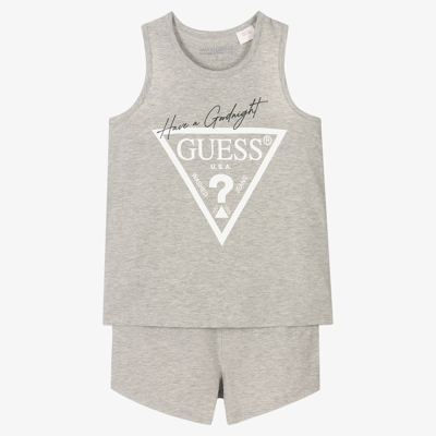 GUESS GIRLS GREY LOGO SHORT PYJAMAS