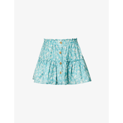 EBERJEY TOUCAN NELLIE GRAPHIC-PRINT COTTON MINI SKIRT