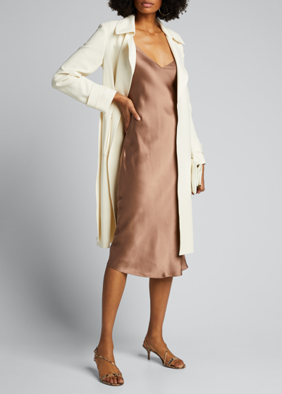 L'AGENCE JODIE V-NECK SILK SLIP DRESS