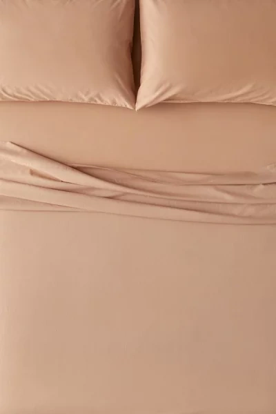 URBAN OUTFITTERS WASHED COTTON SHEET SET IN HAZELNUT AT URBAN OUTFITTERS