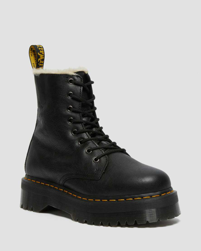 DR. MARTENS JADON LEDER PLATEAUSTIEFEL MIT KUNSTFELLFUTTER SCHUHE