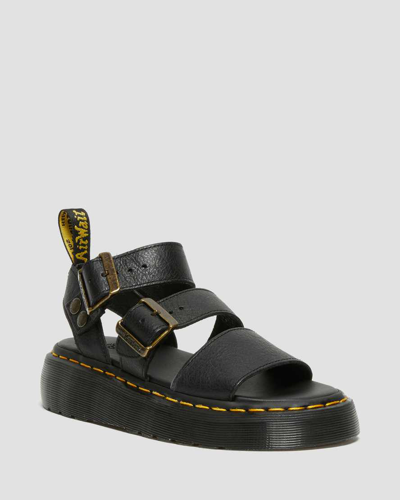 DR. MARTENS LEDER GRYPHON QUAD PLEATEAU SANDALEN