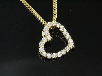 GOLDENA24 750 GOLD HERZ ANHÄNGER MIT GOLDKKETTE ANHÄNGER GRÖSSE 12,0 X 11 MM