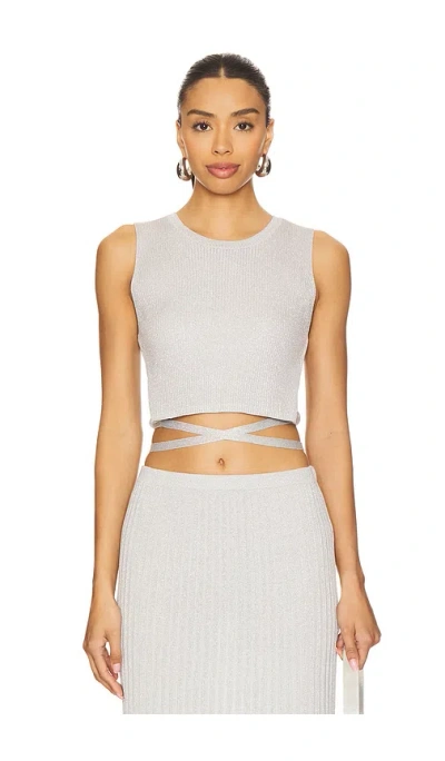 525 STEVIE CROPPED LUREX TIE TANK