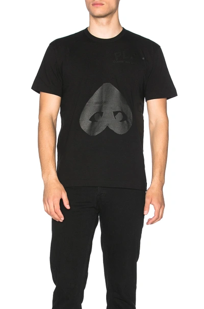 COMME DES GARÇONS PLAY FLIPPED HEART COTTON TEE