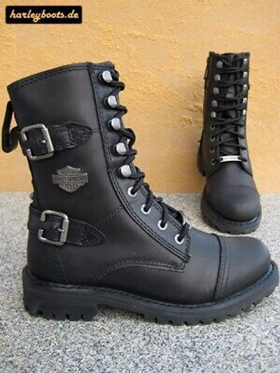 HARLEY-DAVIDSON HARLEY DAVIDSON DAMEN BOOTS BALSA SCHWARZ KULT BIKERBOOTS GR. 36 BIS 41