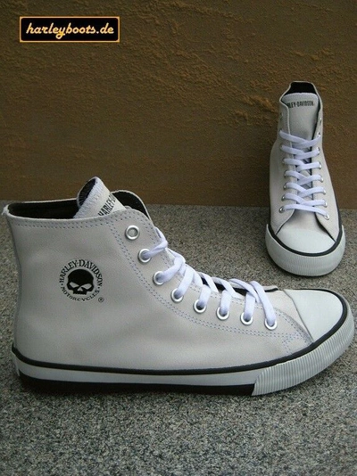HARLEY-DAVIDSON HARLEY DAVIDSON SNEAKER BAXTER WEISS SCHWARZ KULT BIKER BOOTS GR. 42 BIS 45