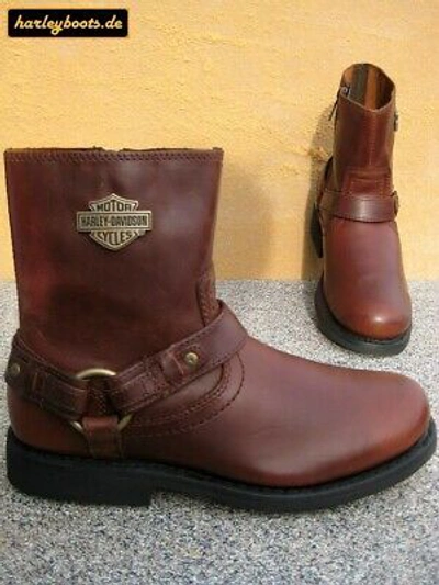 HARLEY-DAVIDSON HARLEY DAVIDSON BOOTS SCOUT ROTBRAUN KULT KLASSISCHER BIKERBOOTS GR. 41 BIS 45