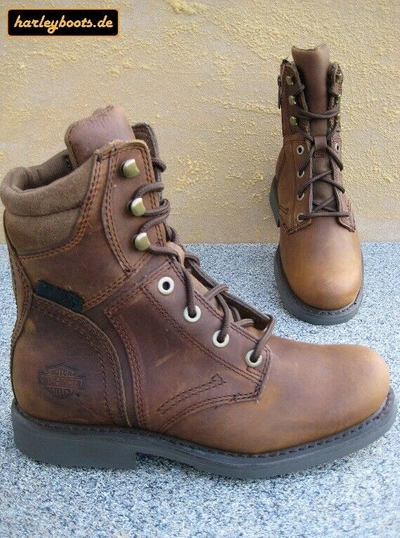 HARLEY-DAVIDSON HARLEY DAVIDSON BOOTS DARNEL BRAUN KULT GESCHNÜRTE BIKERBOOTS GR. 40 BIS 46