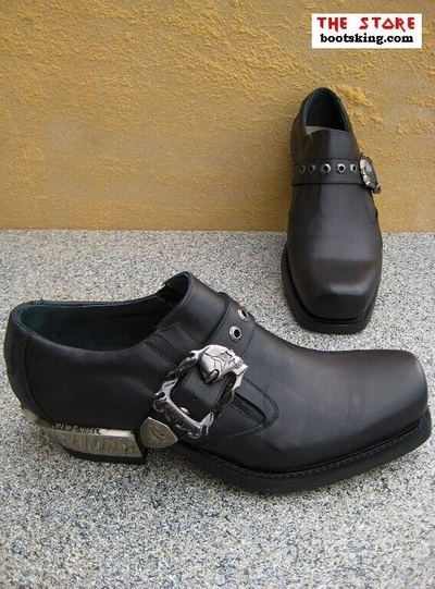 NEW ROCK BOOTS ROCK BOOTS M.7963 - C1 WIKO SCHWARZ GOTHIC SCHUH BIKERSCHUH GRÖSSE 39 BIS 46