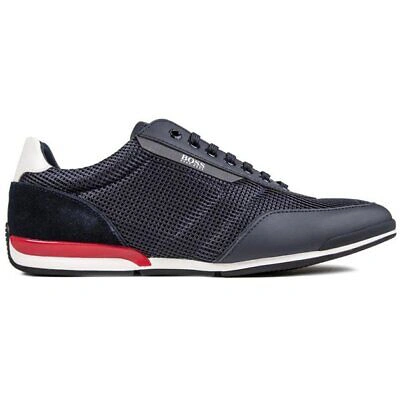 HUGO BOSS BOSS HERREN SATURN LOW JOGGINGSCHUHE SNEAKER BLAU