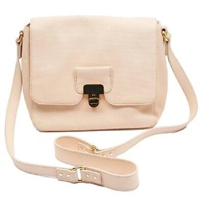 ORLA KIELY ORLA KIELY CREAM CALICO BONNIE LEATHER GOLD CLASP DESIGNER HANDBAG RRP £370